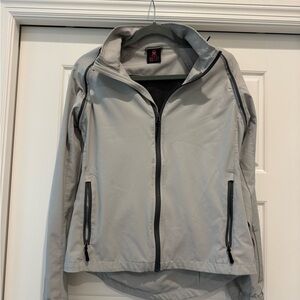 Gray Cycling Zip-Up Jacket